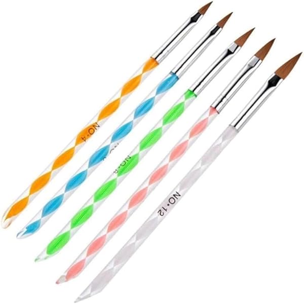 5pcs Set Nail Nail Art Dotting Tool Nail Art Supplies Nail Gel Manicure Care Tool Nail Painting Brush Kit Nail Brush Carved