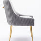 MFurn
Trendy Dining Arm Chair with Stainless Steel Golden Legs - Elegant Upholstered Seating - Various Options