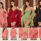 Ladies Embroidery Silk Night Dress\ Elegant & FASHIONABLE NIGHT WEAR 2pc Set-Various Colours