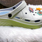 LADIES CLASSIC FASHION CLOGS SLIDE WITH STICKER ACCESSORIES – Various Colours Available