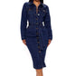 Ladies Vintage Blue Denim Dress Long Sleeved