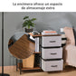 MFURN Narrow Fabric Chest of Drawers, Fabric Dresser with 3 Folding Drawers, 3 Open Shelves and Wide Top, Dresser for Bedroom, Living Room and Hallway, Walnut, Light Gray & Dark Gray Options
