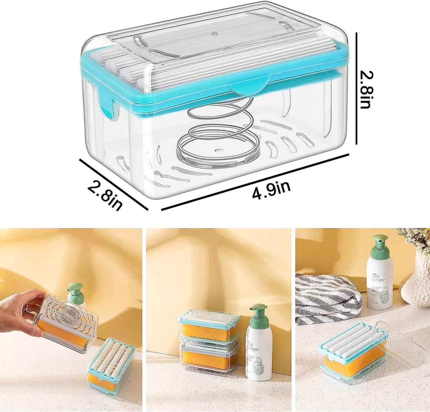 Soap Dish with Drain Multifunctional