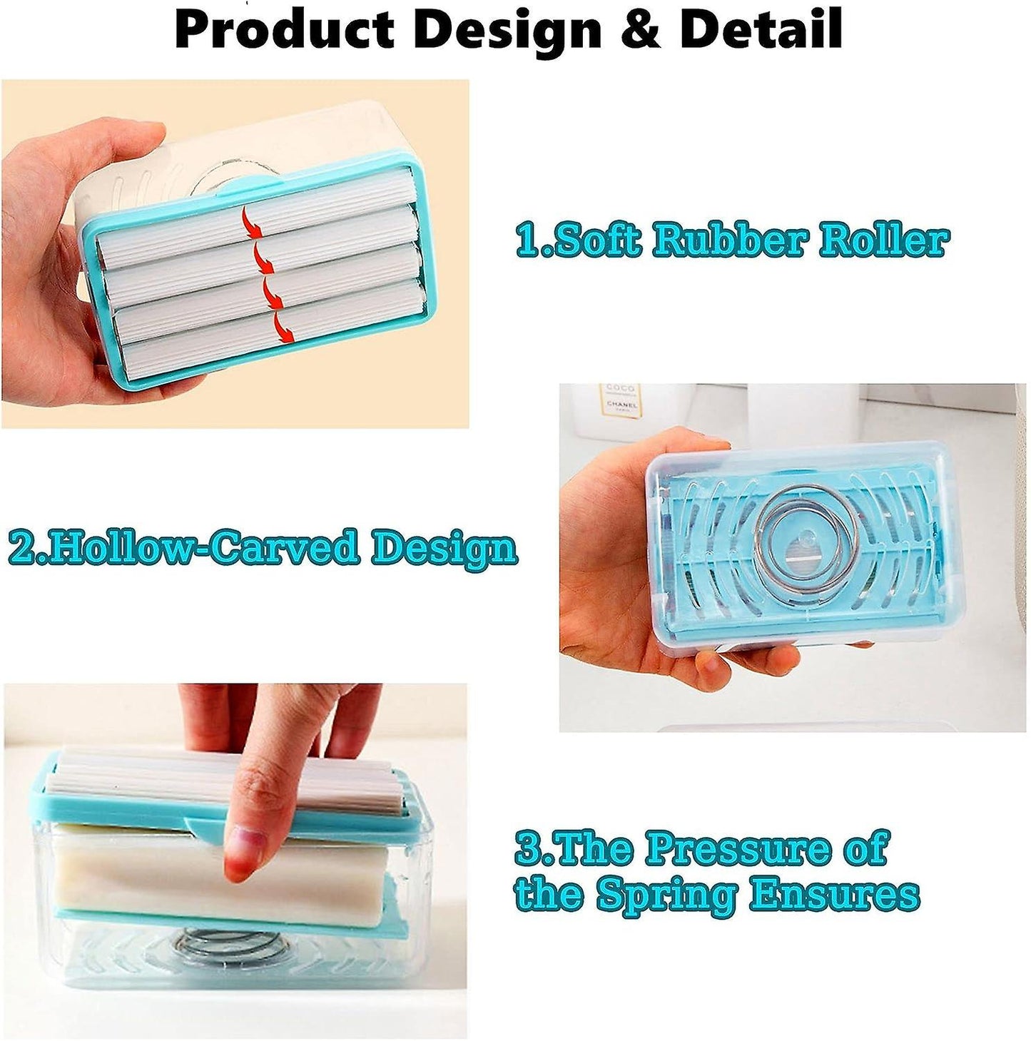 Soap Dish with Drain Multifunctional