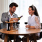 MHome Countertop Bamboo Wine Glass Rack – Holds 4 Glasses & 2 Bottles