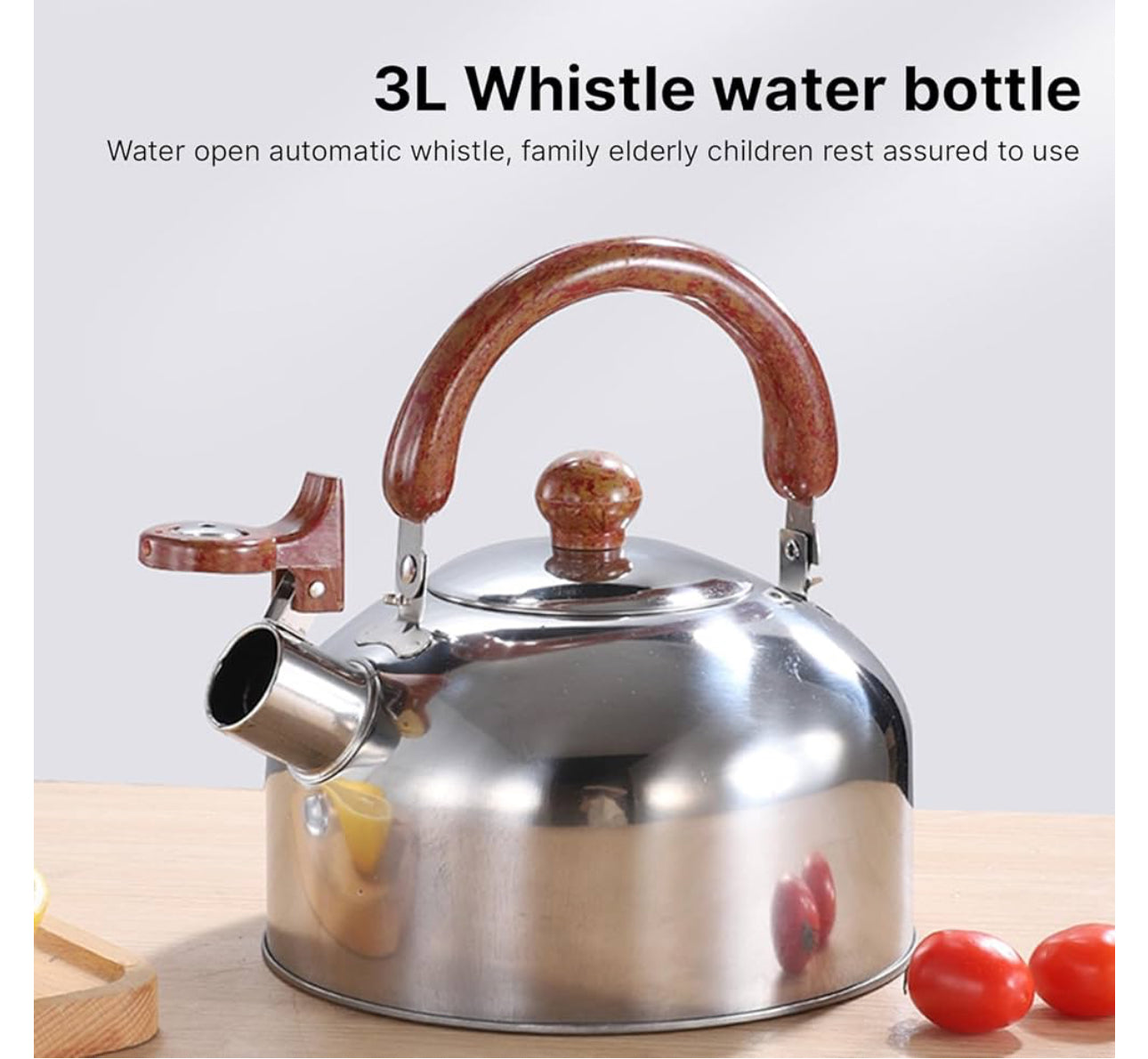 12Pcs Pots and Pans Set with 3L Kettle Nonstick Kitchen Stainless Steel with Lids Dishwasher Safe