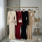 Women's Long Sleeve Bodycon Maxi Dress - Elegant Slim Fit Evening Dress - Various Colours