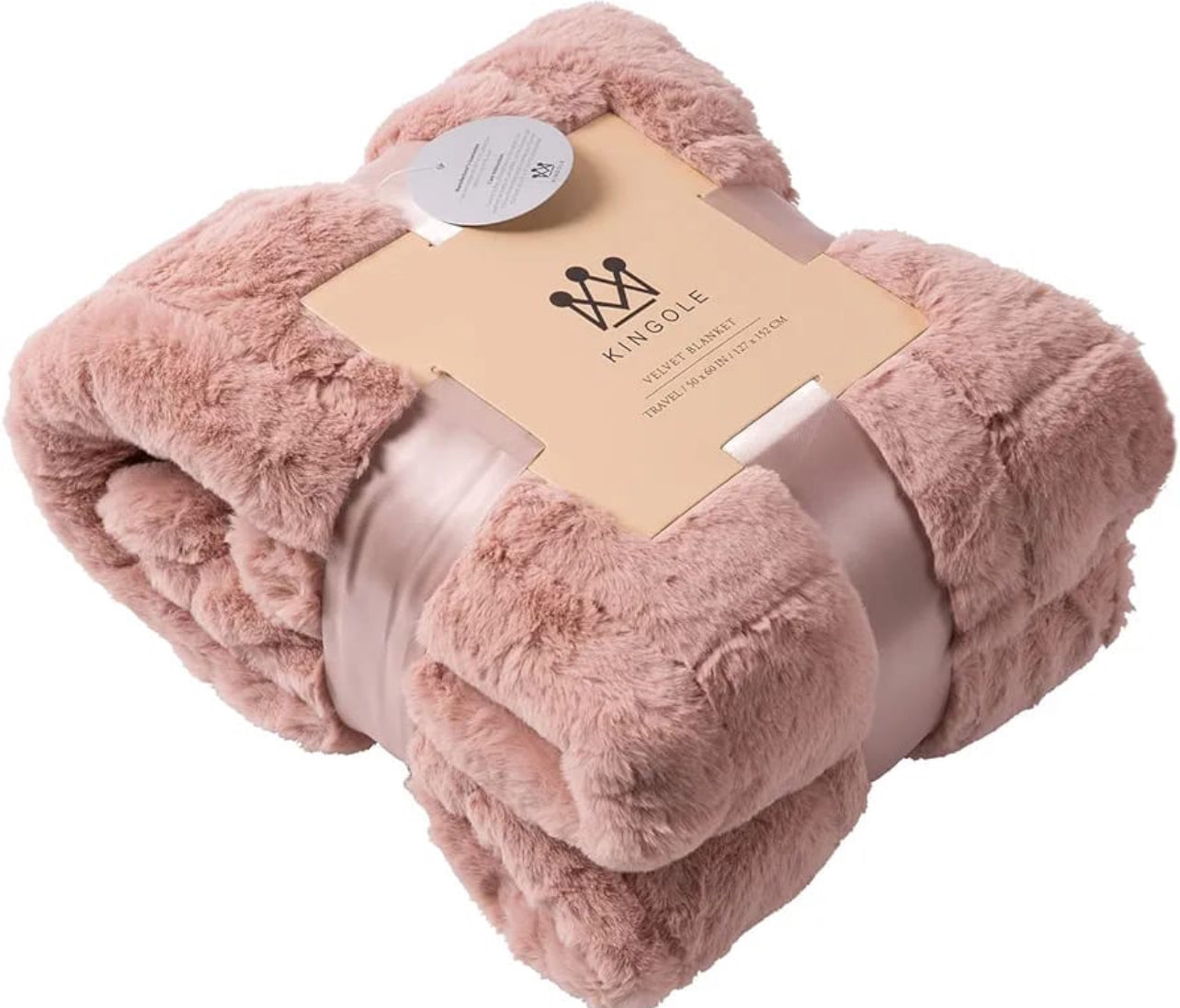 Kingole Faux Rabbit Fur Luxury Throw Blanket, Cozy Couch Sofa Bed Super Soft and Warm Plush Microfiber Fleece Queen - Various Colours Available