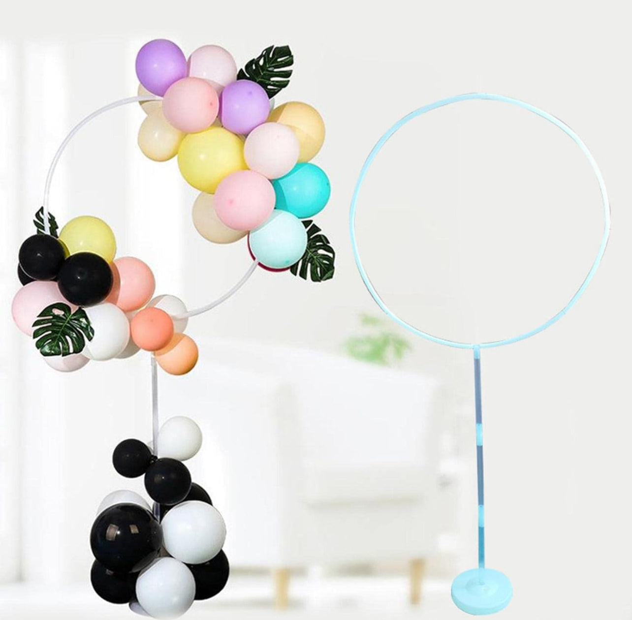 Balloons Wreath Ring Balloon Stand Arch For Wedding Decoration Baby Shower Kids Birthday Party Decor Balloons Circle Bow