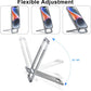 Portable Folding Phone Stand, Aluminum Desk Mobile Phone Stand, Lightweight Phone Bracket for Travel, Foldable Cell Phone Stand, Compatible with iPhone, iPad, All Android Smartphone | Silver