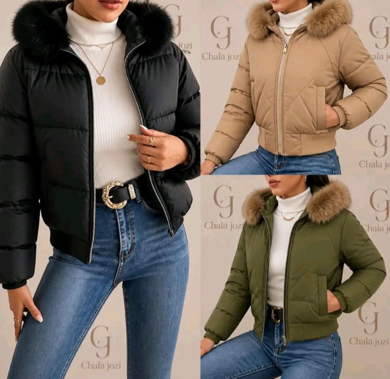 Ladies Winter Puffer Jackets - Various Colours