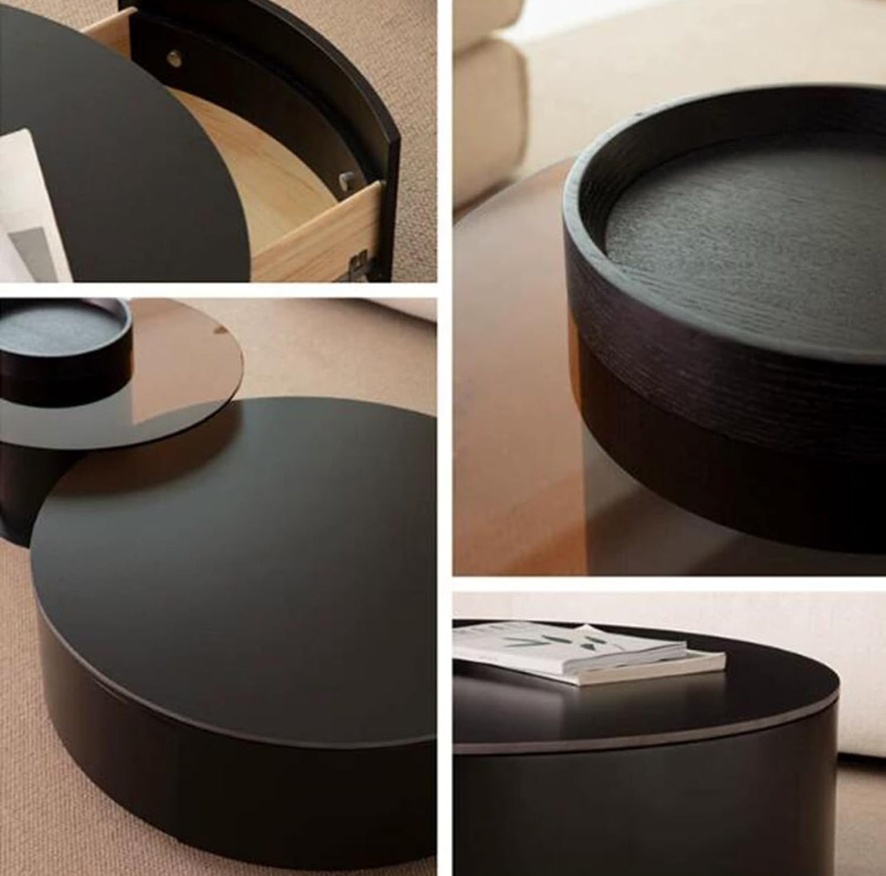 MFurn Round Mosiac Coffee Table With Glass 2pc