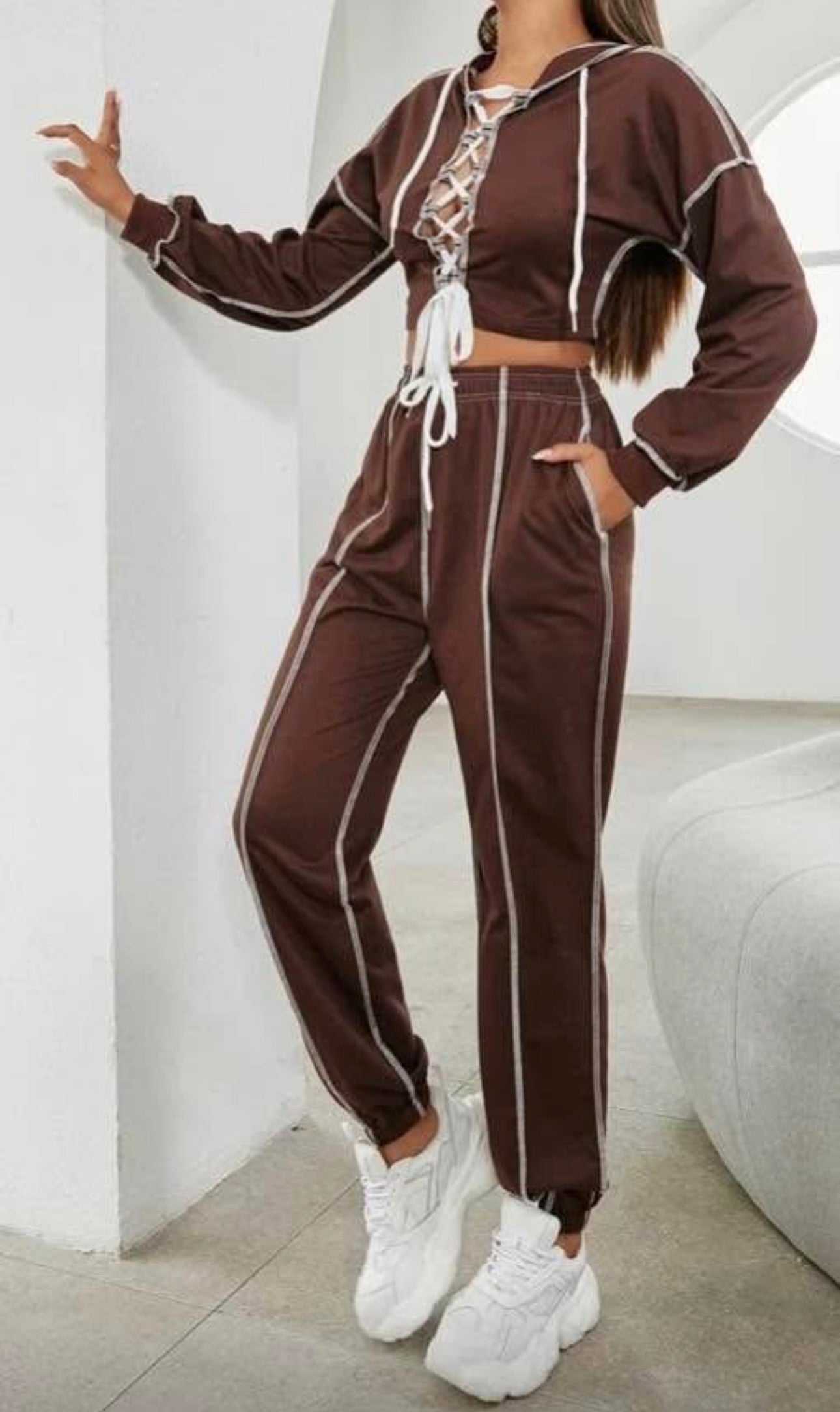 Ladies 2pc Trendy Tracksuit-Various Colours