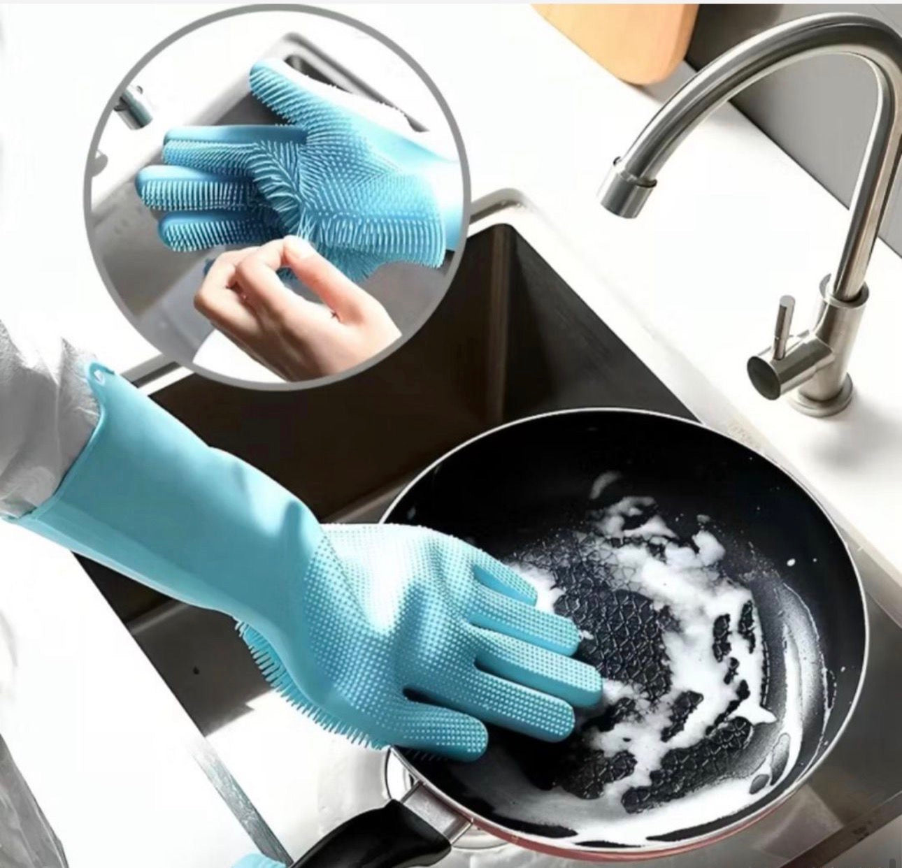 MHOME Multifunction Magic Silicon Dish Washing Gloves