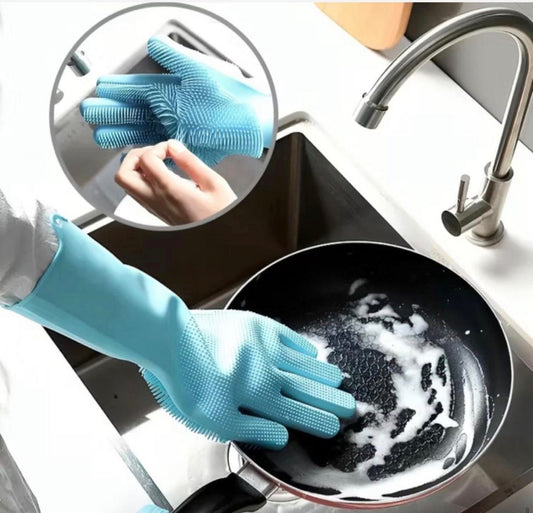 MHOME Multifunction Magic Silicon Dish Washing Gloves