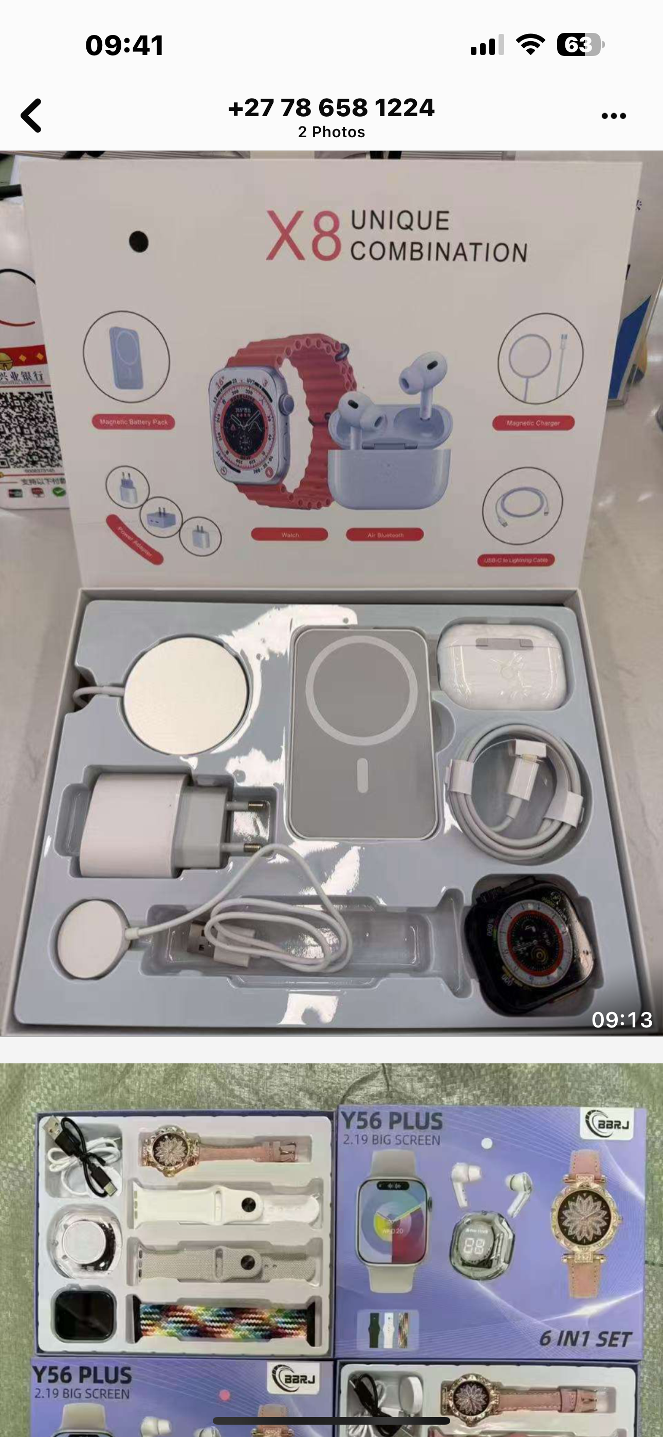 Mtech Smart Ultra 8 Watch & BT Headset Combo Inc 8 Straps-Black November Deal