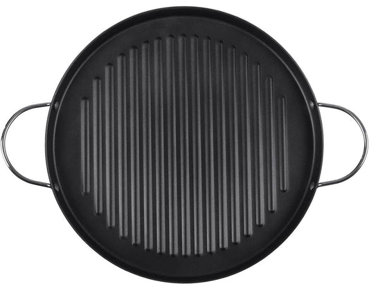 30cm Non-Stick Korean BBQ Grill Pan – Smokeless Round Frying Plate for Gas Stove & Outdoor Grilling