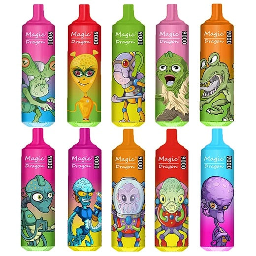 KOMODO Magic Dragon 9000Puffs Disposable Vape With RGB Light Mesh Coil Rechargeable E Cigarette