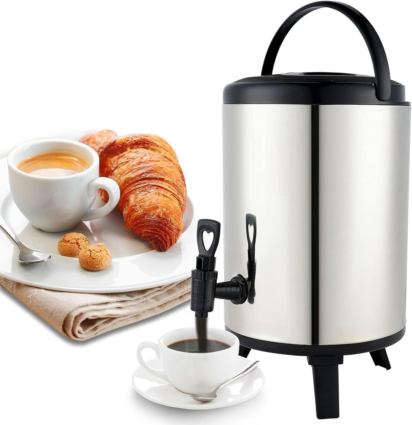 MHome Insulated Beverage Dispenser Stainless Steel 10L