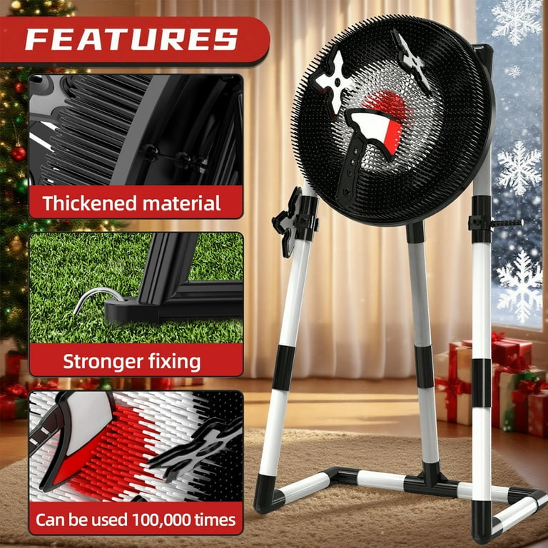 Axe Throwing Target Game Set for Backyard, Includes 3 Axes & 3 Darts