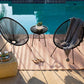 MFurn Dante 3pc Acapulco Patio Bistro Set with Glass Table – Various Colours