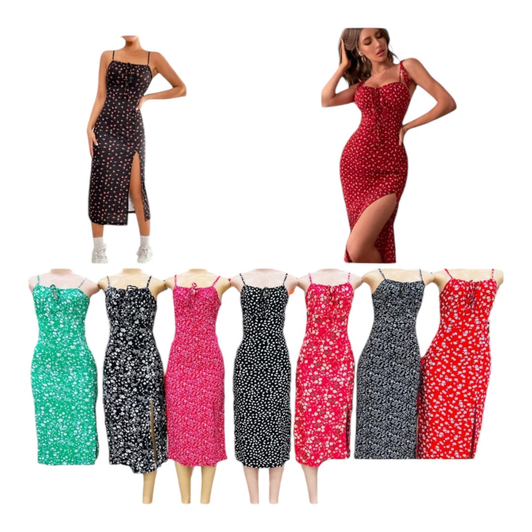 Ladies Sexy Split Tight Glamour Dress