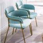 Nordic Dining Chair Lounge Chair Single Metal Fabric Restaurant Dining Chair Designer Cafe Dressing Chair -Various Colours