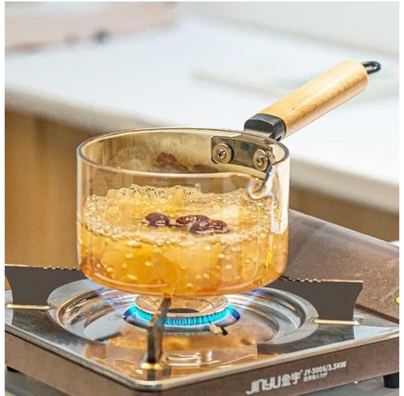MHome Borosilicate Glass Soup Pot 3.5L