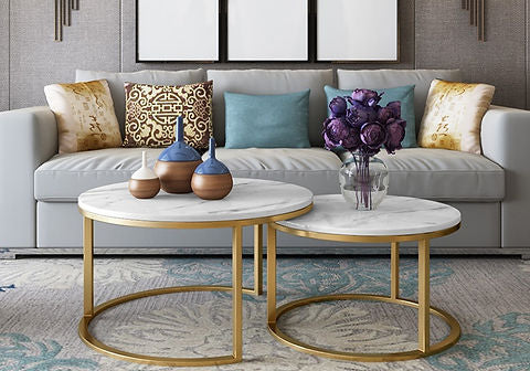 Marble Coffee Table Top with Legs, Natural Stone Beside/Corner Table for Living Room, Handmade Centre Table Furniture, Modern Nesting Table.
