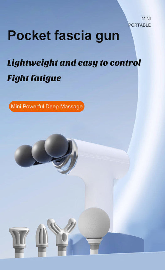MTech 9 In 1 Mini Gun Massager Machine for Pain Relief - Body, Neck, Shoulders, Back, Arms & Feet Massager- 6 Speed Type-C Charging for Muscle Pain Relief Recovery