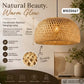 MHome Bamboo Wicker Rustic Vintage Rattan Shade Hanging Pendant Light-Various Options