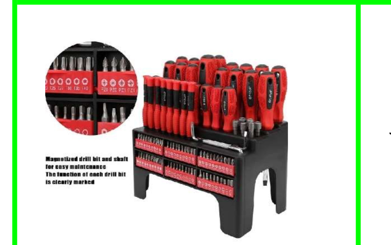 Screwdriver Bits Set Multifunctional Accurate Repair Magnetized Drill Bit And Shaft For Easy Maintenance Socket Bit Hand Tools,screwdriver set - 100pc
