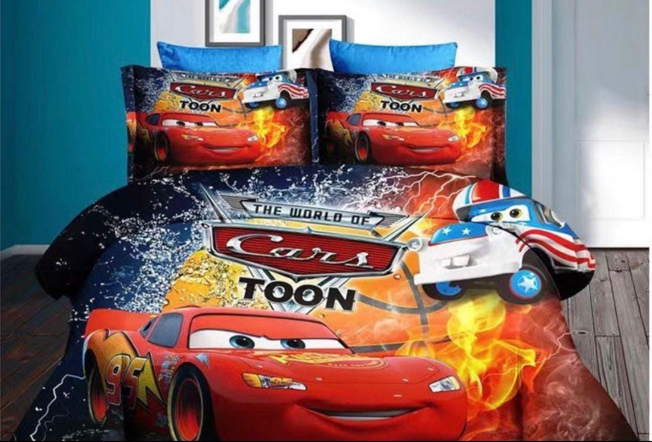 Kids Single Cartoon Themed Duvet Set 3pc - Various Designs Available