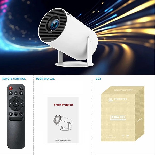 Smart LED Projector With Remote Control HY300 / TQ32