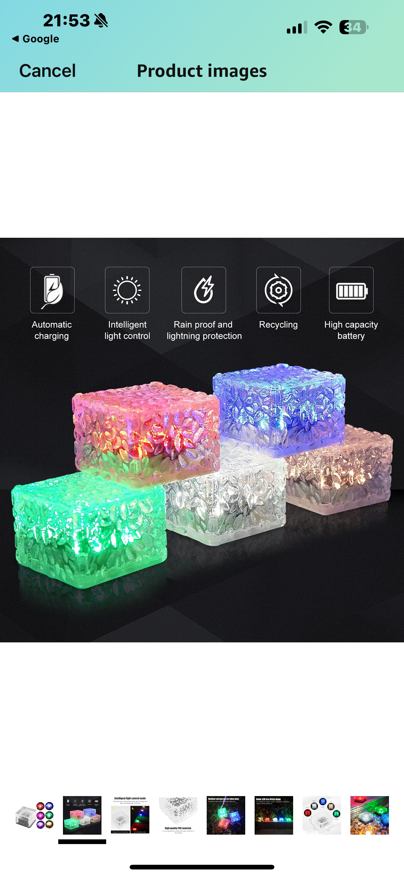 Solar Brick Lights - 6 Pack Solar Ice Cube Lights IP65-Waterproof Brick Light 4-LED Outdoor Brick Decor in Garden