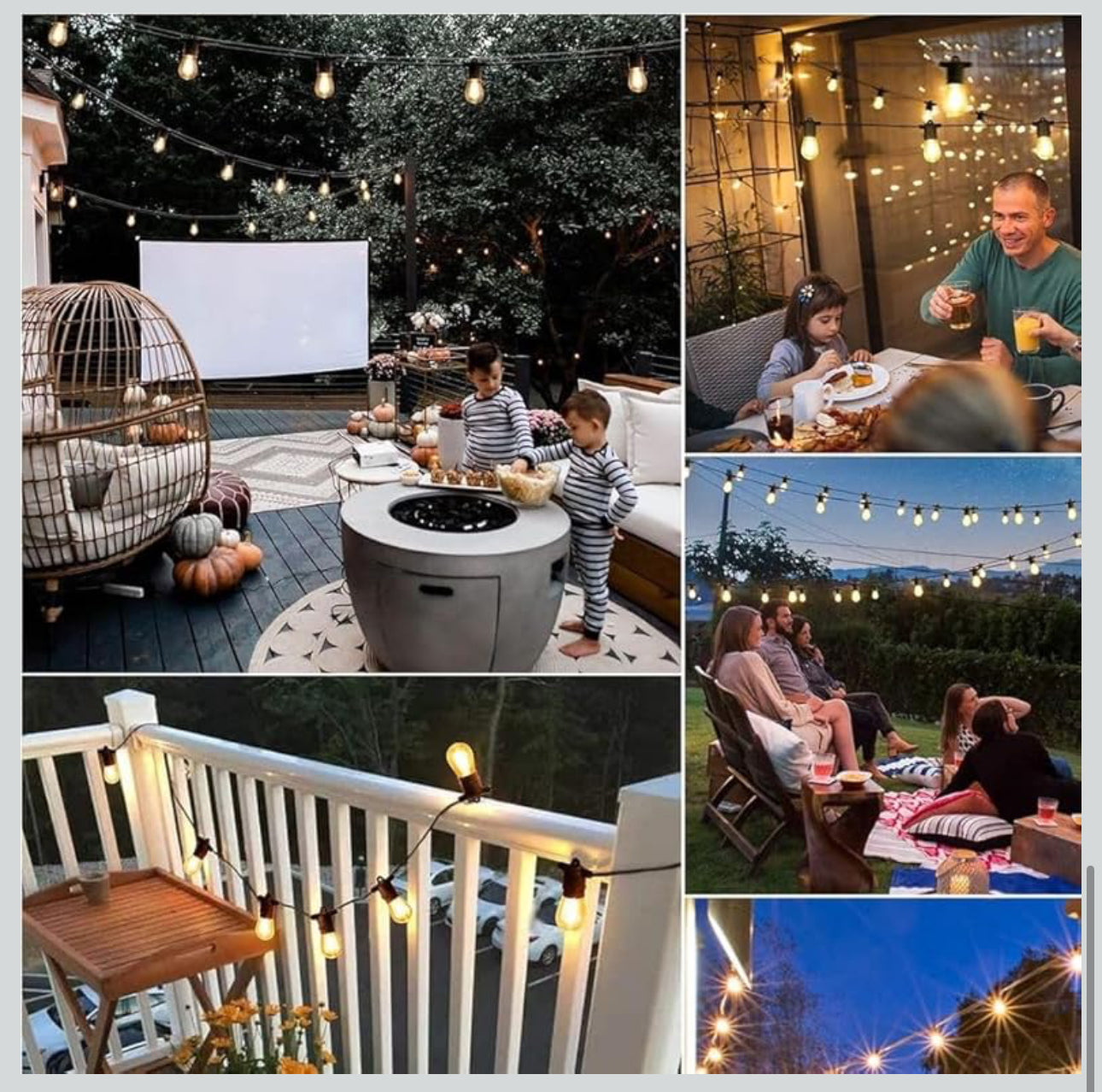 MTech 
10m 20Bulbs- Solar LED Solar Powered Outdoor Festoon String Lights, Hanging Bulbs