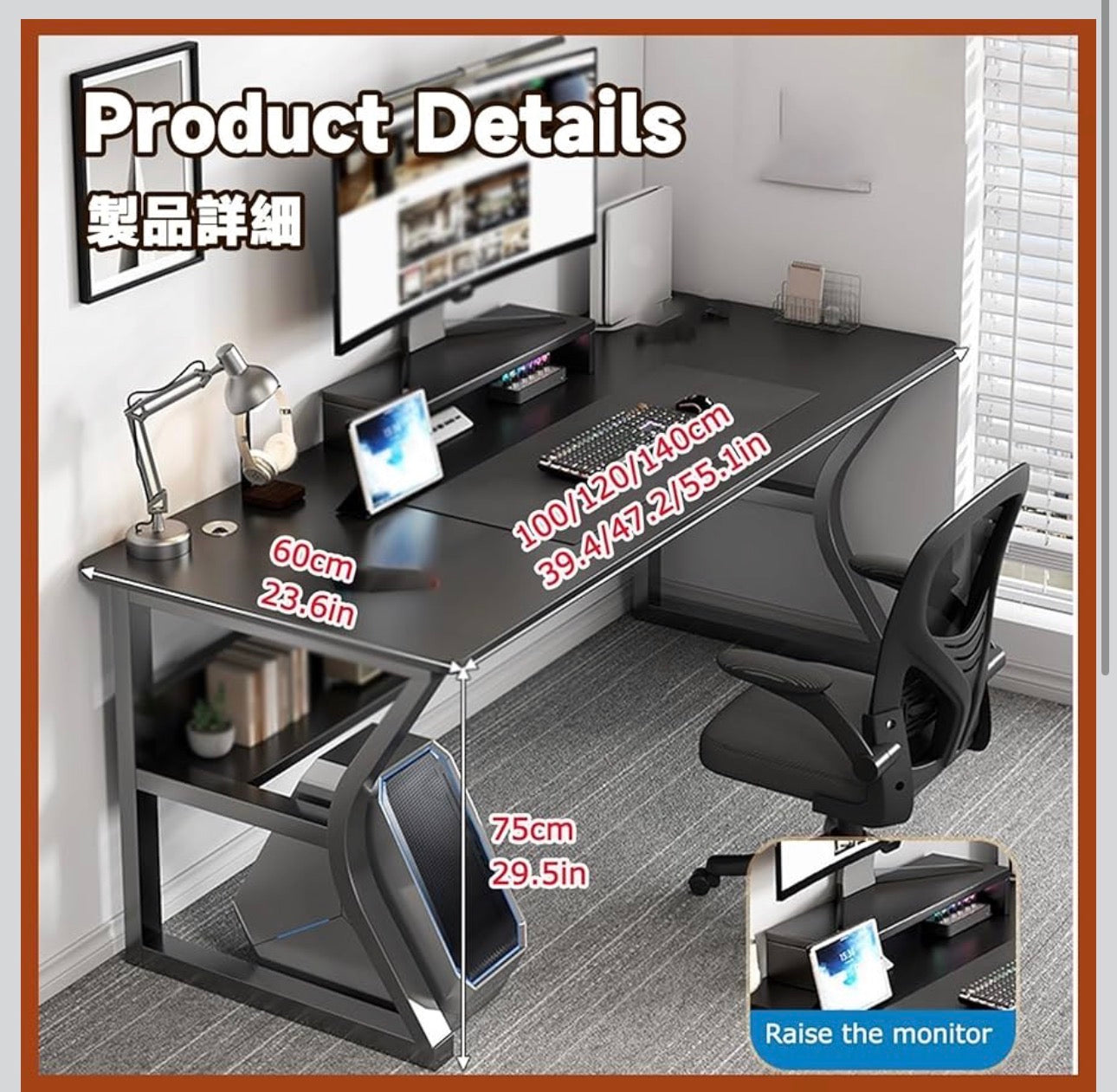 MFURN 
Compact Office Desk for Small Spaces, Writing and Gaming Table, Home Office Workstation, Bedroom Computer Desk, Study Desk