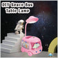 DIY Space Bus Table Lamp-3 in 1 Study Desk LED Lamp and Pen Holder, Stickers with Moving Wheels, USB Rechargeable Desk Lamp-Various Colours