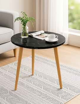 MFURN Coffee Table Faux Marble Design Table Side Tables, Sofa Mobile Small Coffee Table Bedside Tables Corner Mini Round Table-Various Options