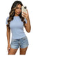 Ladies Pearl Embellished Short Sleeve Tops-Various Colours