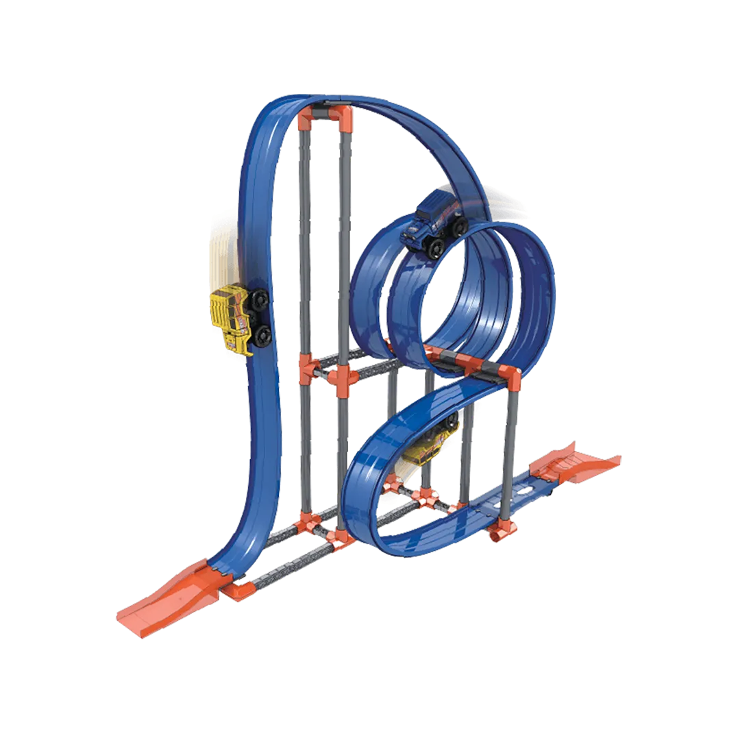 Nitro2Go Magnetic Track High-Speed Racing Set,Track, Car Racing set for Kids, Boys & Girls Age 3+ years 56pc