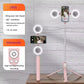 MTech Extendable Selfie Stick with Tik Tok Rechargeable Wireless Remote ,Tripod Stand and Double lamp