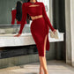 Elegant Sexy Ladies CropTop & Skirt 2pc