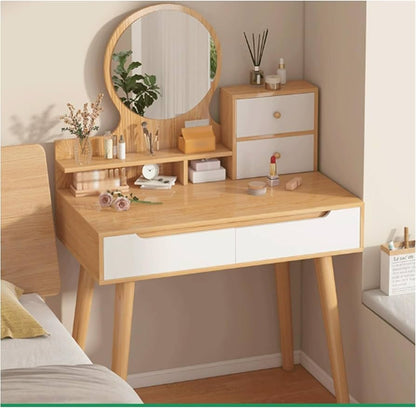 MFURN
Makeup Vanity Desk with Round Mirror Dressing Table for Bedroom with Lots Storage -Various Options