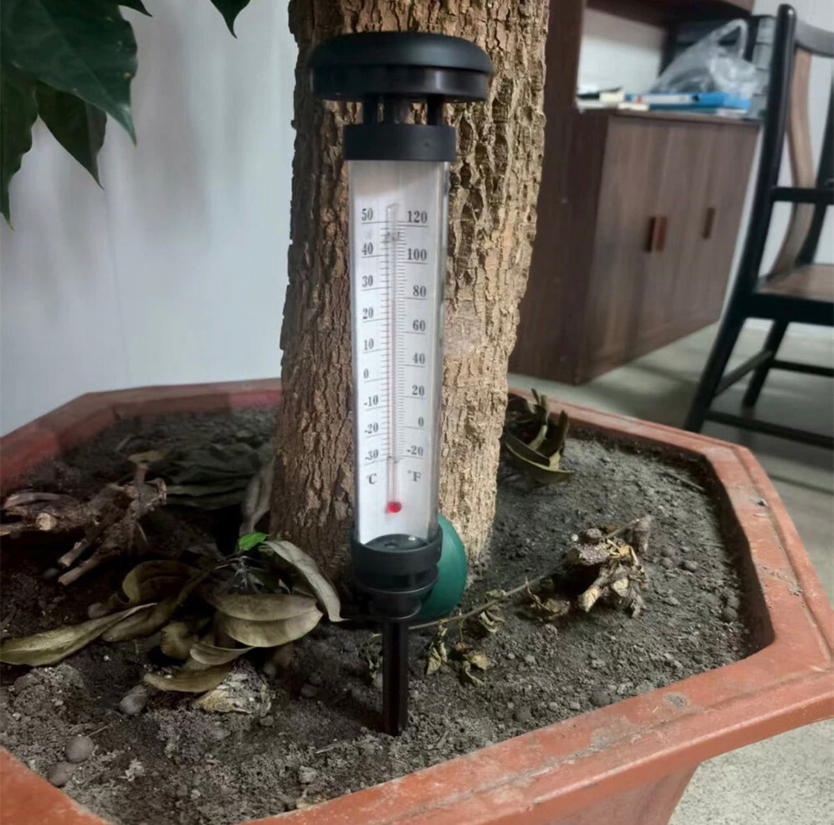MHome Solar Powered Ground Thermometer