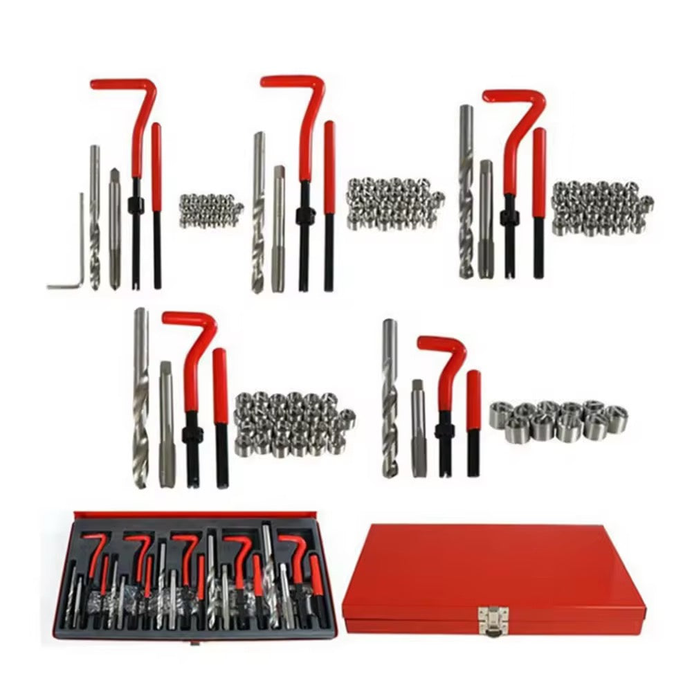 Helicoil Thread Repair Kit M5 M6 Metric8 Metric10 M12 Threaded Tool Twist Drill Bits - 131pc