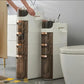 Rolling Narrow Storage Cabinet for Bedroom Kitchen Small Space, Gap Floor Cabinets with Clear Drawers Large Capacity Tower Waterproof Toilet Paper Organizer