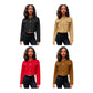 Ladies Cropped Melton Shacket-Various Colours