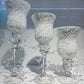 MHome Candle Holder Chalice Elegant Glittering Glass 3pc Set-Various Options