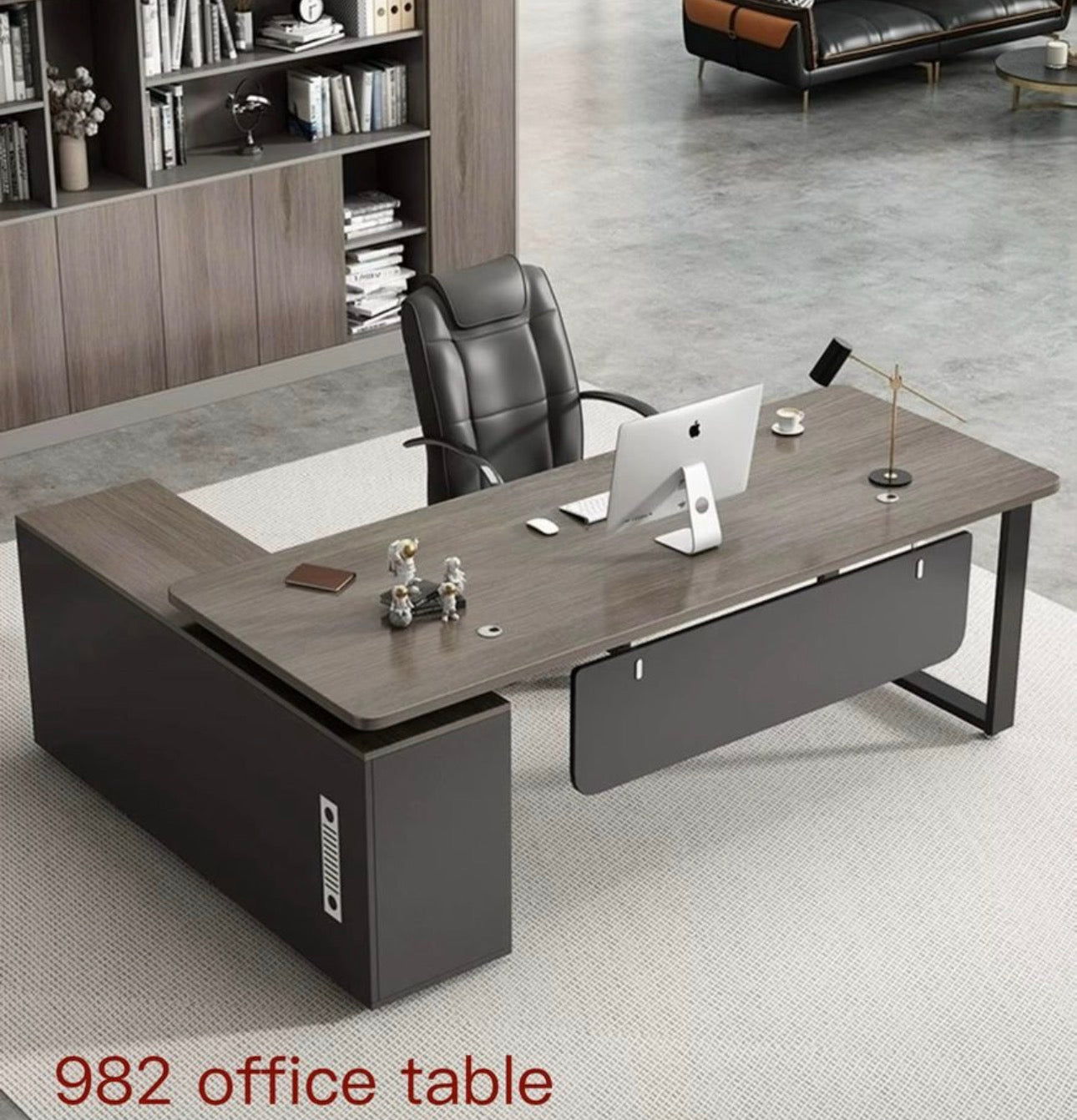 MFurn Executive Oak Office Desk& Chair Set Modern Design Spacious Functional-Various Options